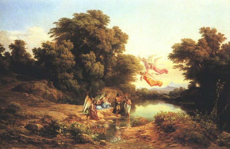 Karoly Marko the Elder The Baptism of Christ in the River Jordan Spain oil painting art